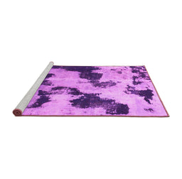 Sideview of Machine Washable Abstract Pink Modern Rug, wshabs905pnk
