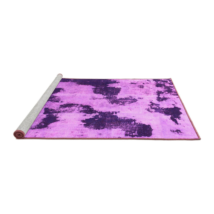 Sideview of Machine Washable Abstract Pink Modern Rug, wshabs905pnk