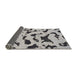 Sideview of Abstract Silver Gray Modern Rug, abs906