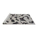 Sideview of Machine Washable Abstract Silver Gray Rug, wshabs906