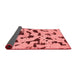 Abstract Red Modern Area Rugs