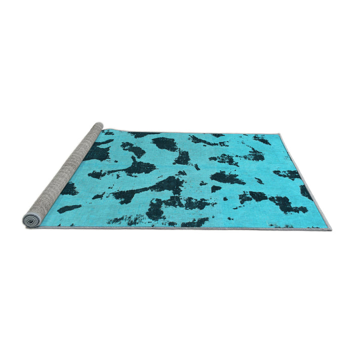 Sideview of Machine Washable Abstract Light Blue Modern Rug, wshabs906lblu