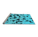 Sideview of Machine Washable Abstract Light Blue Modern Rug, wshabs906lblu