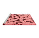 Modern Red Washable Rugs