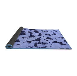 Sideview of Abstract Blue Modern Rug, abs906blu