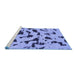 Sideview of Machine Washable Abstract Blue Modern Rug, wshabs906blu