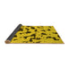 Sideview of Abstract Yellow Modern Rug, abs906yw