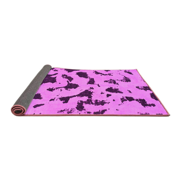 Sideview of Abstract Pink Modern Rug, abs906pnk