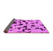 Sideview of Abstract Pink Modern Rug, abs906pnk