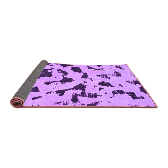 Sideview of Abstract Purple Modern Rug, abs906pur