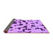 Sideview of Abstract Purple Modern Rug, abs906pur