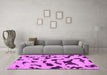 Machine Washable Abstract Pink Modern Rug in a Living Room, wshabs906pnk