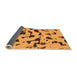 Sideview of Abstract Orange Modern Rug, abs906org