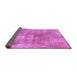 Sideview of Abstract Purple Modern Rug, abs907pur