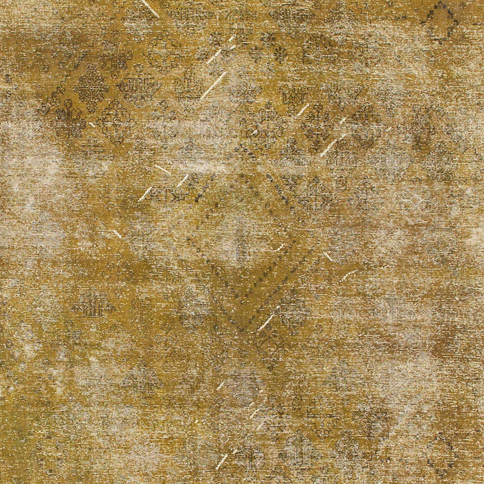 Machine Washable Abstract Metallic Gold Rug, wshabs907