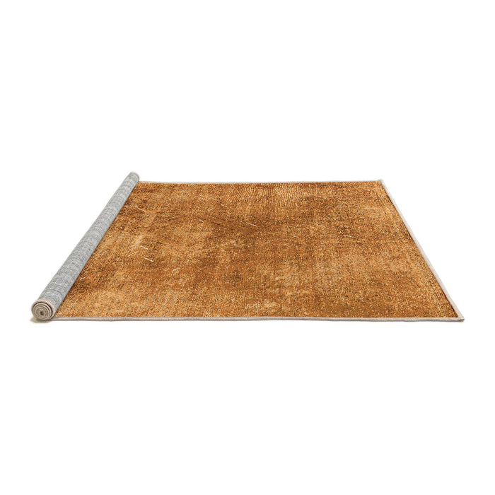 Sideview of Machine Washable Abstract Orange Modern Area Rugs, wshabs907org
