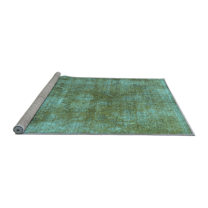 Sideview of Machine Washable Abstract Light Blue Modern Rug, wshabs907lblu