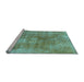 Sideview of Machine Washable Abstract Light Blue Modern Rug, wshabs907lblu