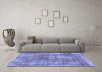 Machine Washable Abstract Blue Modern Rug, wshabs907blu