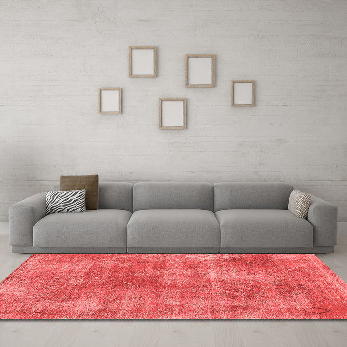 Modern Red Washable Rugs