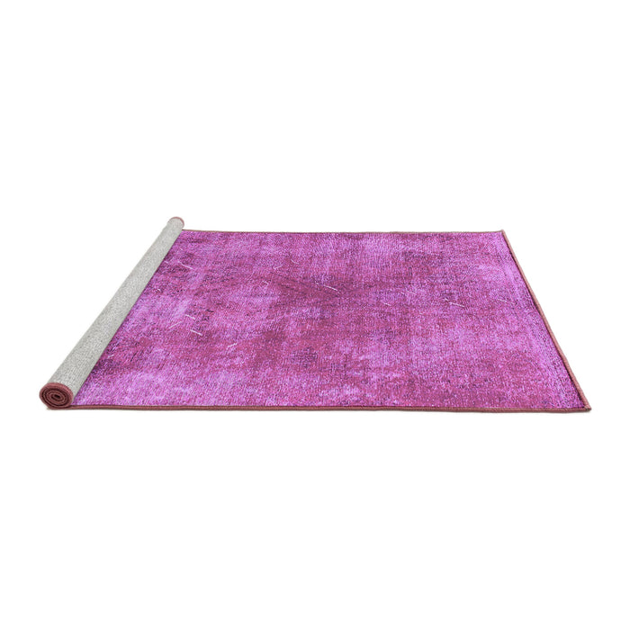 Sideview of Machine Washable Abstract Purple Modern Area Rugs, wshabs907pur