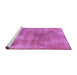 Sideview of Machine Washable Abstract Purple Modern Area Rugs, wshabs907pur