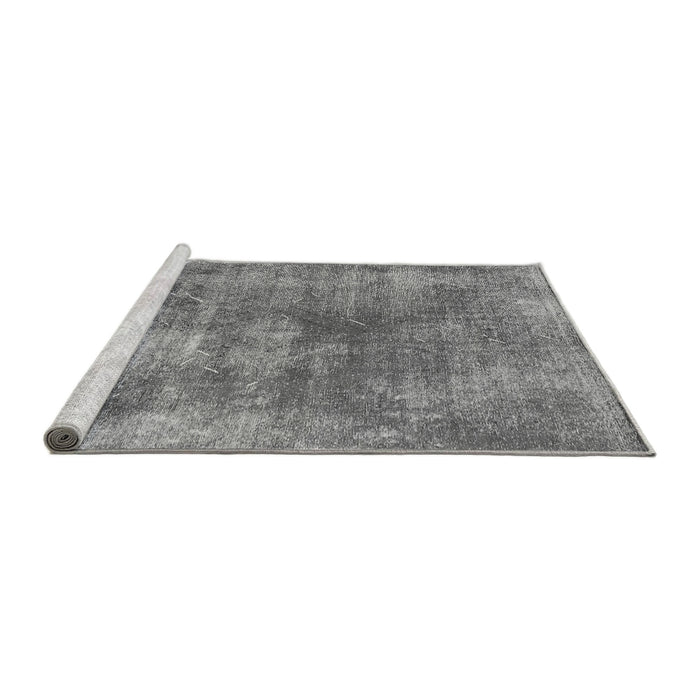 Sideview of Machine Washable Abstract Gray Modern Rug, wshabs907gry