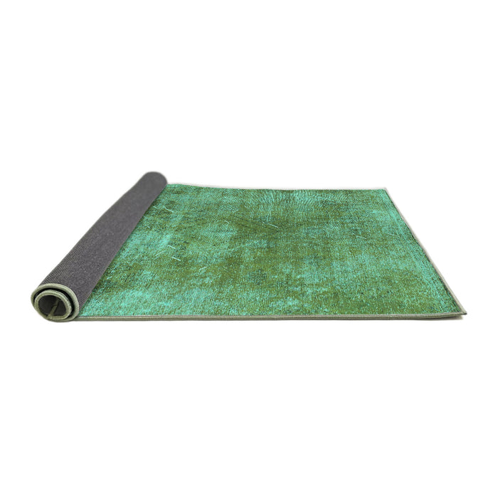 Sideview of Abstract Turquoise Modern Rug, abs907turq