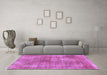 Machine Washable Abstract Purple Modern Area Rugs in a Living Room, wshabs907pur