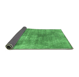 Sideview of Abstract Emerald Green Modern Rug, abs907emgrn