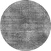 Round Abstract Gray Modern Rug, abs907gry