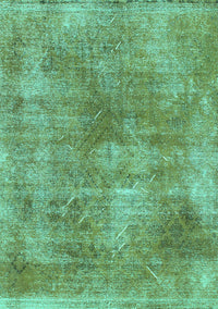 Abstract Turquoise Modern Rug, abs907turq