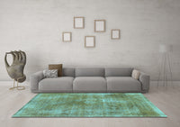 Machine Washable Abstract Light Blue Modern Rug, wshabs907lblu