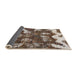 Sideview of Abstract Dark Brown Modern Rug, abs908