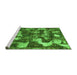 Sideview of Machine Washable Abstract Green Modern Area Rugs, wshabs908grn