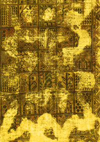 Abstract Yellow Modern Rug, abs908yw