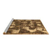 Sideview of Machine Washable Abstract Brown Modern Rug, wshabs908brn