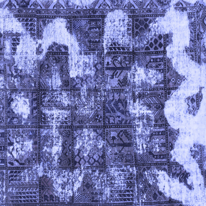 Square Machine Washable Abstract Blue Modern Rug, wshabs908blu