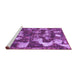 Sideview of Machine Washable Abstract Purple Modern Area Rugs, wshabs908pur