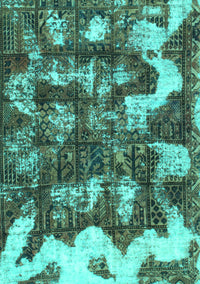 Abstract Turquoise Modern Rug, abs908turq