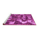 Sideview of Machine Washable Abstract Pink Modern Rug, wshabs908pnk