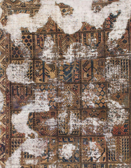 Abstract Dark Brown Modern Rug, abs908