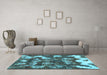 Machine Washable Abstract Light Blue Modern Rug in a Living Room, wshabs908lblu