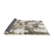 Sideview of Abstract Khaki Green Modern Rug, abs909