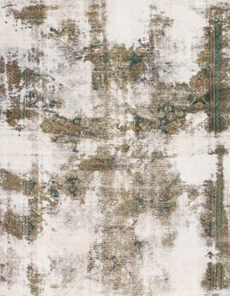 Abstract Khaki Green Modern Rug, abs909