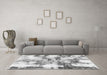 Machine Washable Abstract Gray Modern Rug in a Living Room,, wshabs909gry