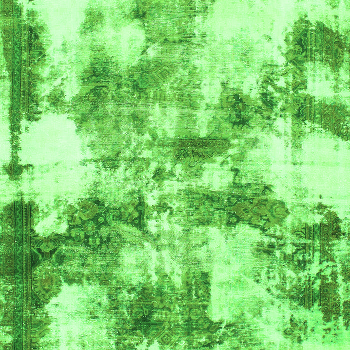 Machine Washable Abstract Green Modern Area Rugs, wshabs909grn