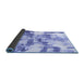 Sideview of Abstract Blue Modern Rug, abs909blu