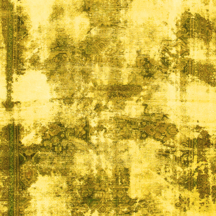 Abstract Yellow Modern Rug, abs909yw