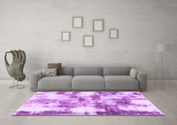 Machine Washable Abstract Purple Modern Rug, wshabs909pur